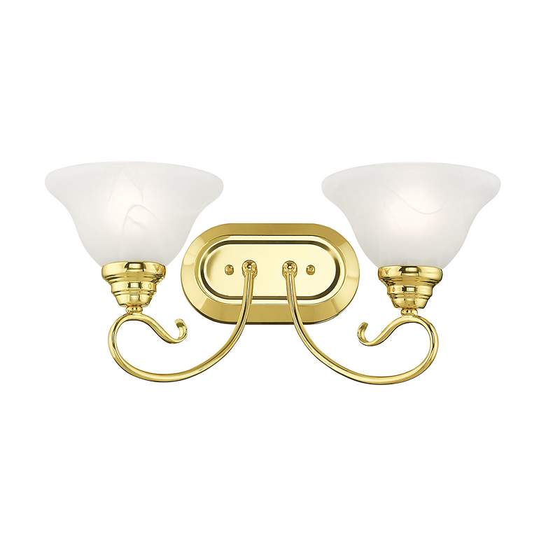 Image 4 Coronado 2-Light 8.5-in Polished Brass Bell Vanity Light more views