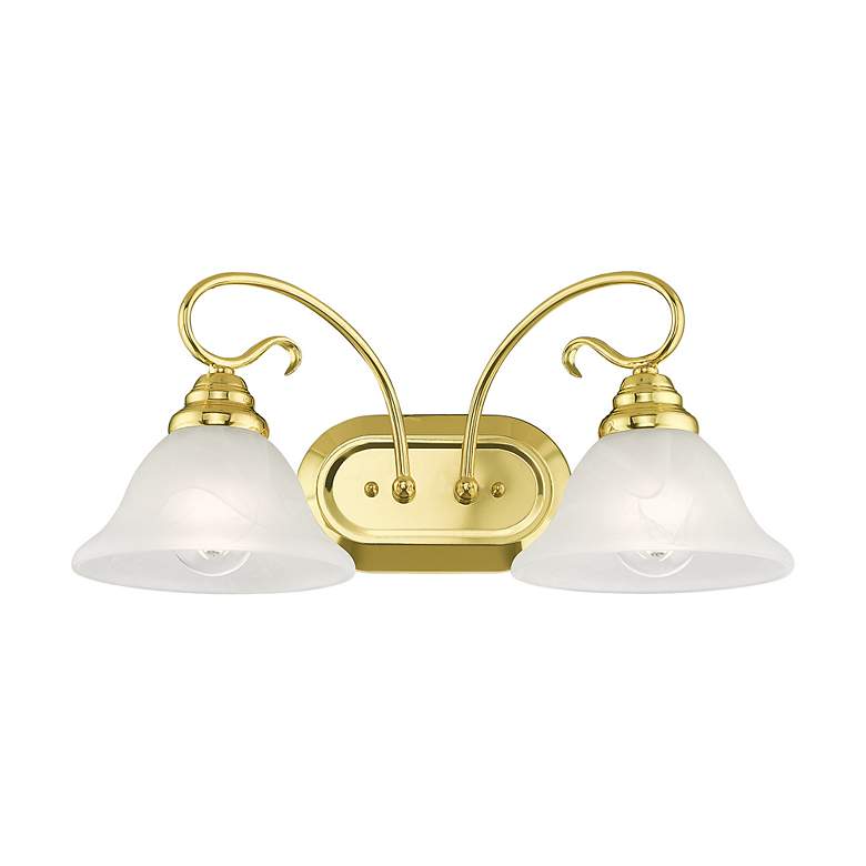 Image 5 Coronado 2-Light 8.5-in Polished Brass Bell Vanity Light more views