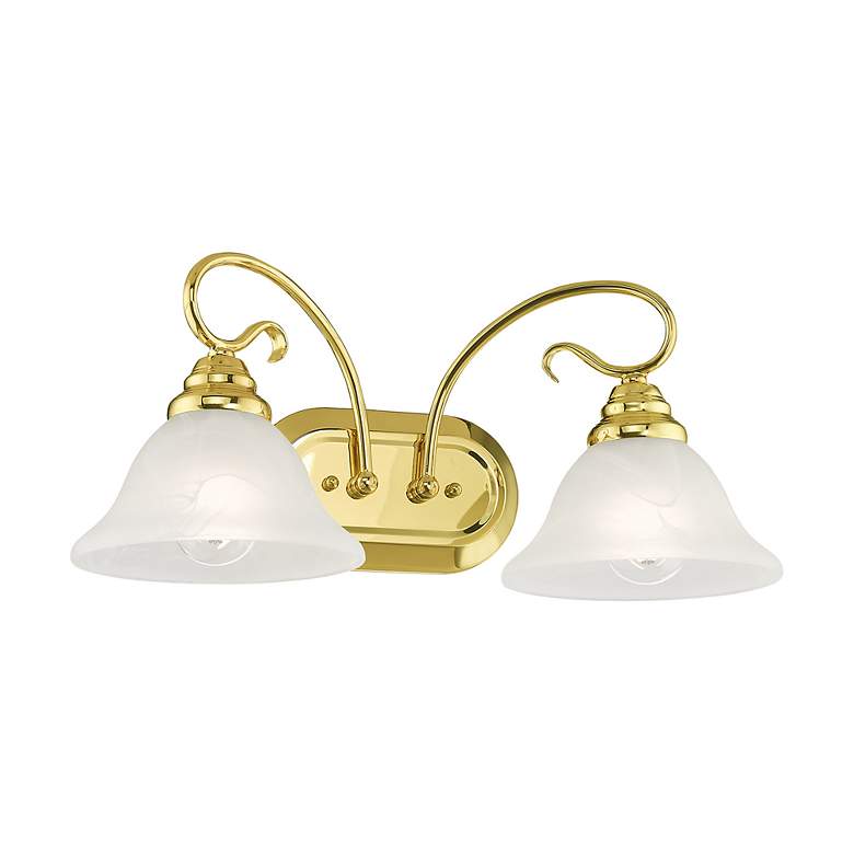 Image 6 Coronado 2-Light 8.5-in Polished Brass Bell Vanity Light more views