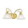 6_Coronado 2-Light 8.5-in Polished Brass Bell Vanity Light more views