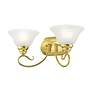 7_Coronado 2-Light 8.5-in Polished Brass Bell Vanity Light more views
