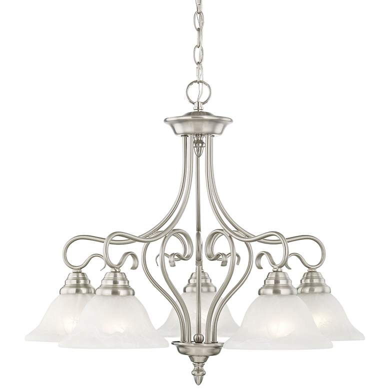 Image 3 Coronado 25 1/2" Wide Brushed Nickel 5-Light Chandelier