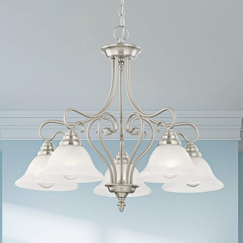 Image 2 Coronado 25 1/2" Wide Brushed Nickel 5-Light Chandelier
