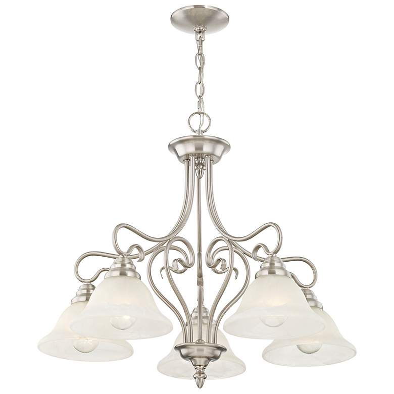 Image 7 Coronado 25 1/2" Wide Brushed Nickel 5-Light Chandelier more views