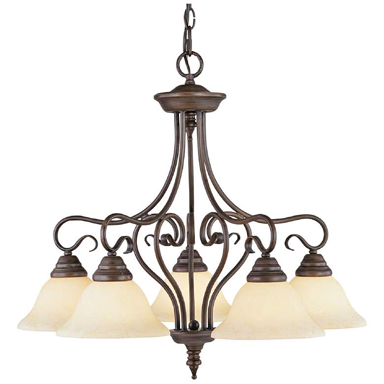 Image 3 Coronado 25 1/2" Wide Imperial Bronze 5-Light Chandelier