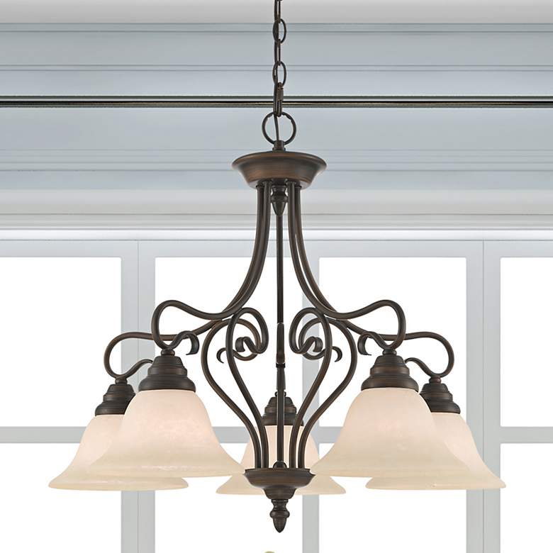 Image 2 Coronado 25 1/2" Wide Imperial Bronze 5-Light Chandelier