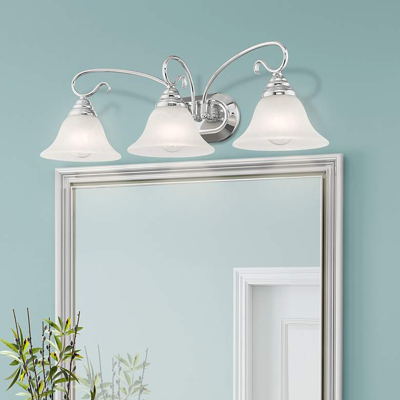 Image 1 Coronado 3-Light 8.5-in Chrome Bell Vanity Light