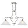 2_Coronado 34 1/2" Wide Brushed Nickel 2-Light Linear Pendant