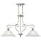 Coronado 34 1/2" Wide Brushed Nickel 2-Light Linear Pendant