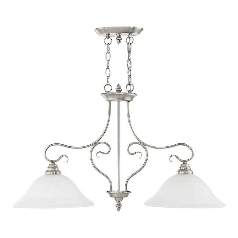 Image 3 Coronado 34 1/2" Wide Brushed Nickel 2-Light Linear Pendant more views