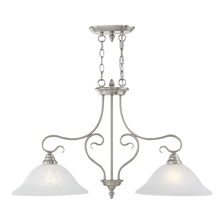 Image 4 Coronado 34 1/2" Wide Brushed Nickel 2-Light Linear Pendant more views