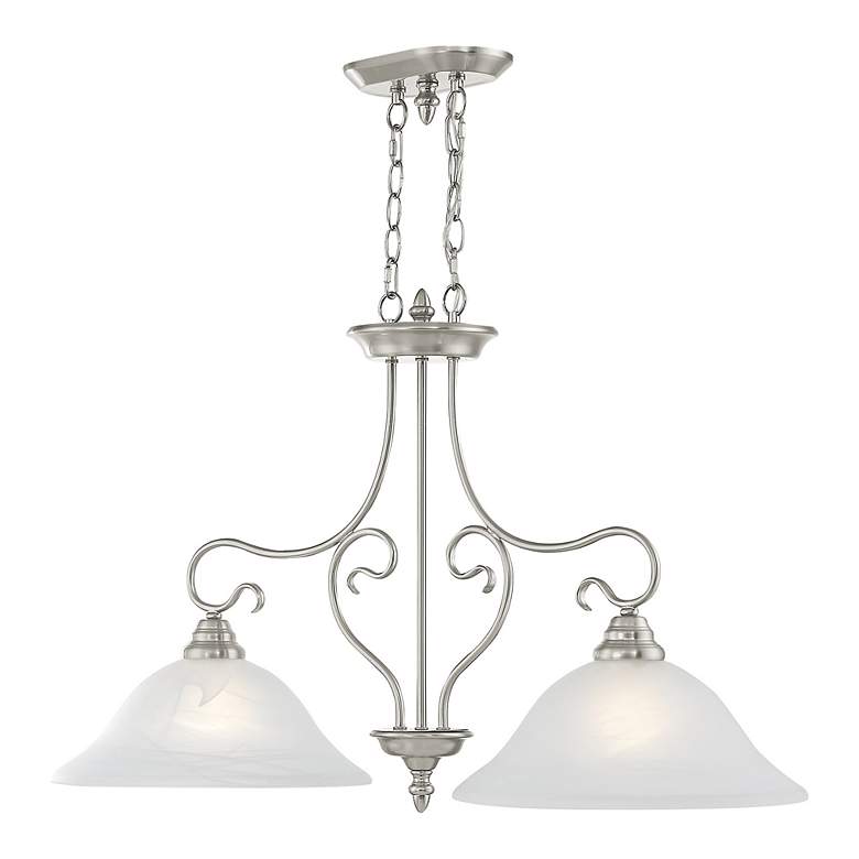 Image 5 Coronado 34 1/2" Wide Brushed Nickel 2-Light Linear Pendant more views