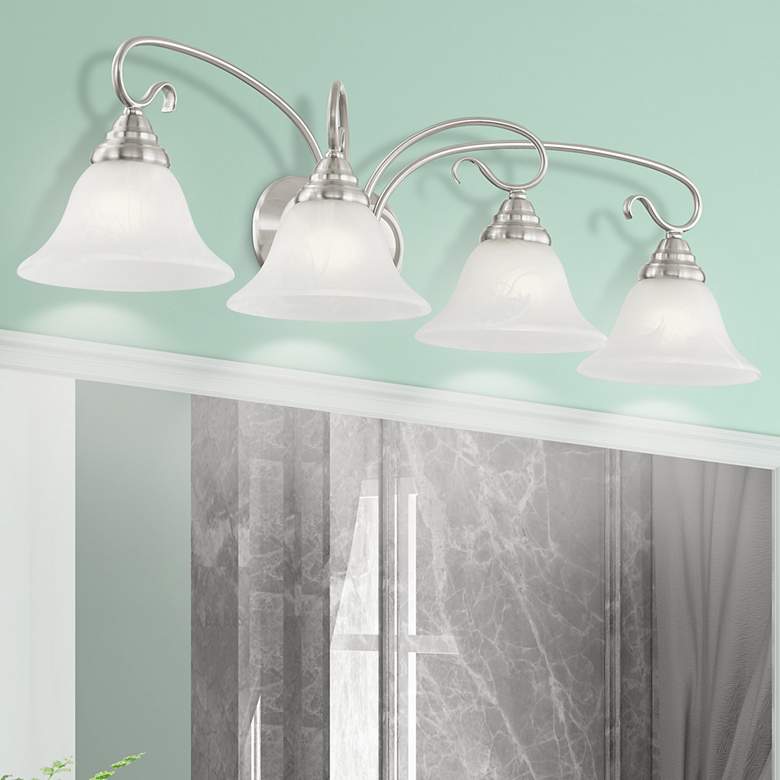 Image 1 Coronado 36 1/4" Wide Brushed Nickel 4-Light Bath Light