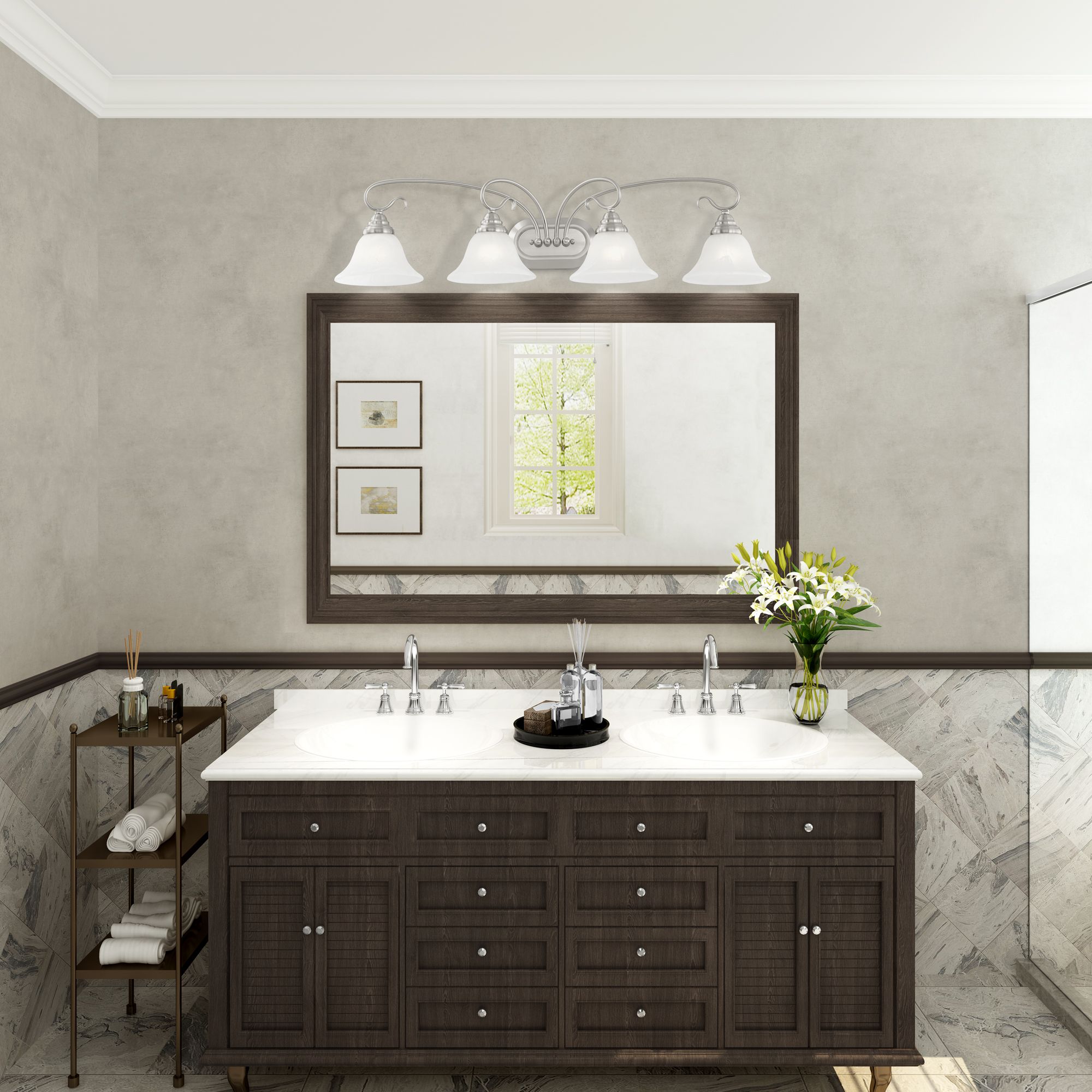 Coronado 36 1/4" Wide Brushed Nickel 4-Light Bath Light