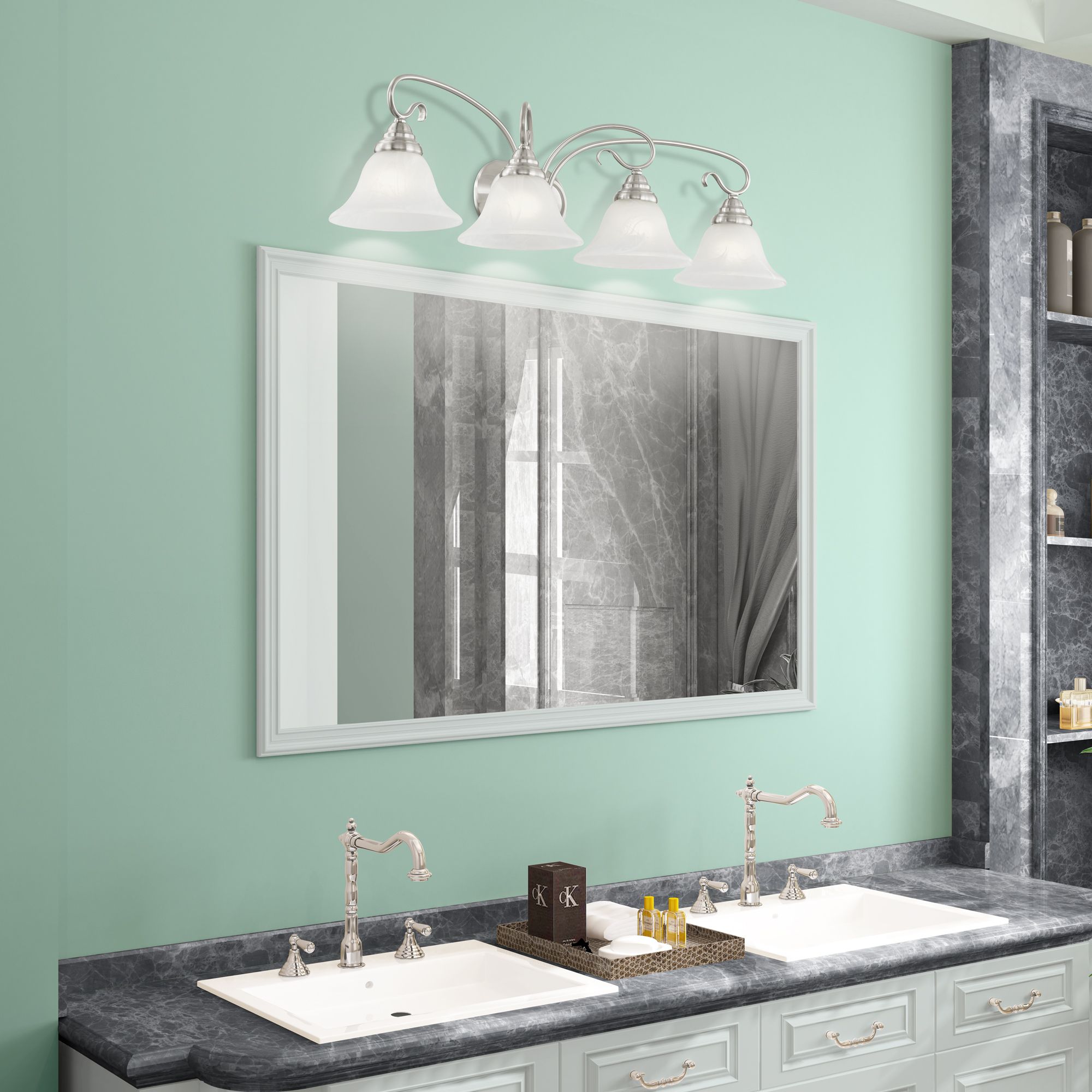 Coronado 36 1/4" Wide Brushed Nickel 4-Light Bath Light