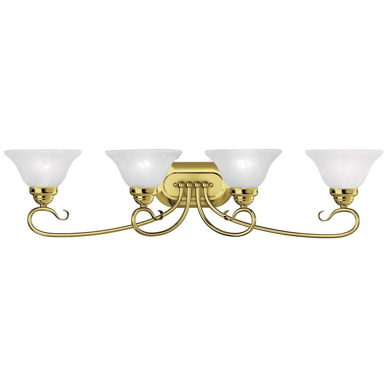 Image 1 Coronado 4-Light 8.5-in Polished Brass Bell Vanity Light
