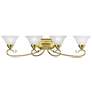Coronado 4-Light 8.5-in Polished Brass Bell Vanity Light