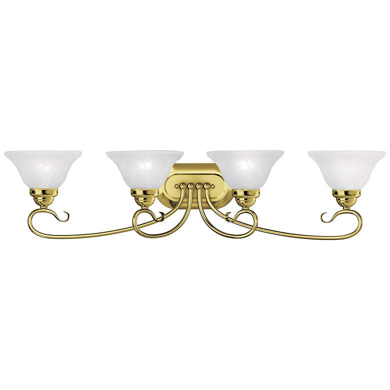 Image 2 Coronado 4-Light 8.5-in Polished Brass Bell Vanity Light