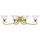 Coronado 4-Light 8.5-in Polished Brass Bell Vanity Light