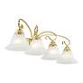 3_Coronado 4-Light 8.5-in Polished Brass Bell Vanity Light more views