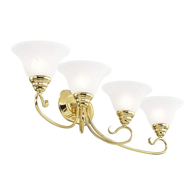 Image 4 Coronado 4-Light 8.5-in Polished Brass Bell Vanity Light more views