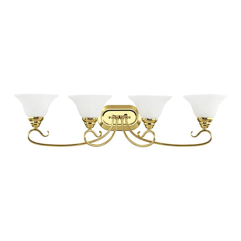 Image 6 Coronado 4-Light 8.5-in Polished Brass Bell Vanity Light more views
