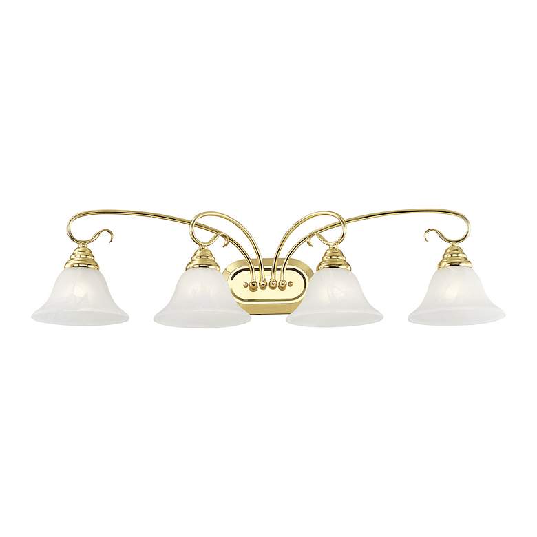 Image 7 Coronado 4-Light 8.5-in Polished Brass Bell Vanity Light more views