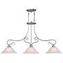 3_Coronado 49" Wide Brushed Nickel 3-Light Linear Chandelier
