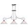 Coronado 49" Wide Brushed Nickel 3-Light Linear Chandelier