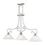 6_Coronado 49" Wide Brushed Nickel 3-Light Linear Chandelier more views
