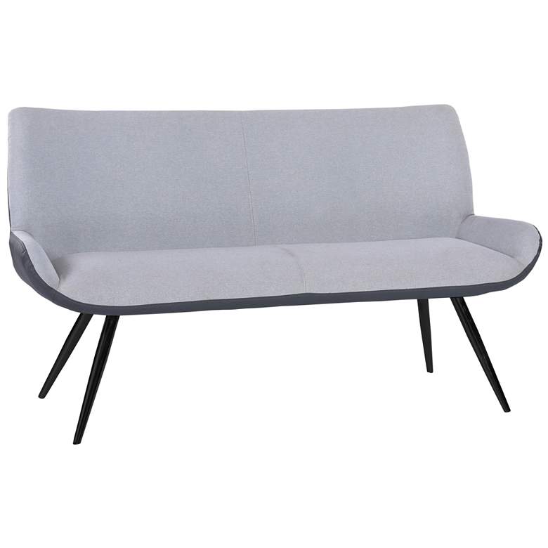 Image 1 Coronado 62.5 in. Wide Contemporary Bench in Gray Fabric With 4 Legs