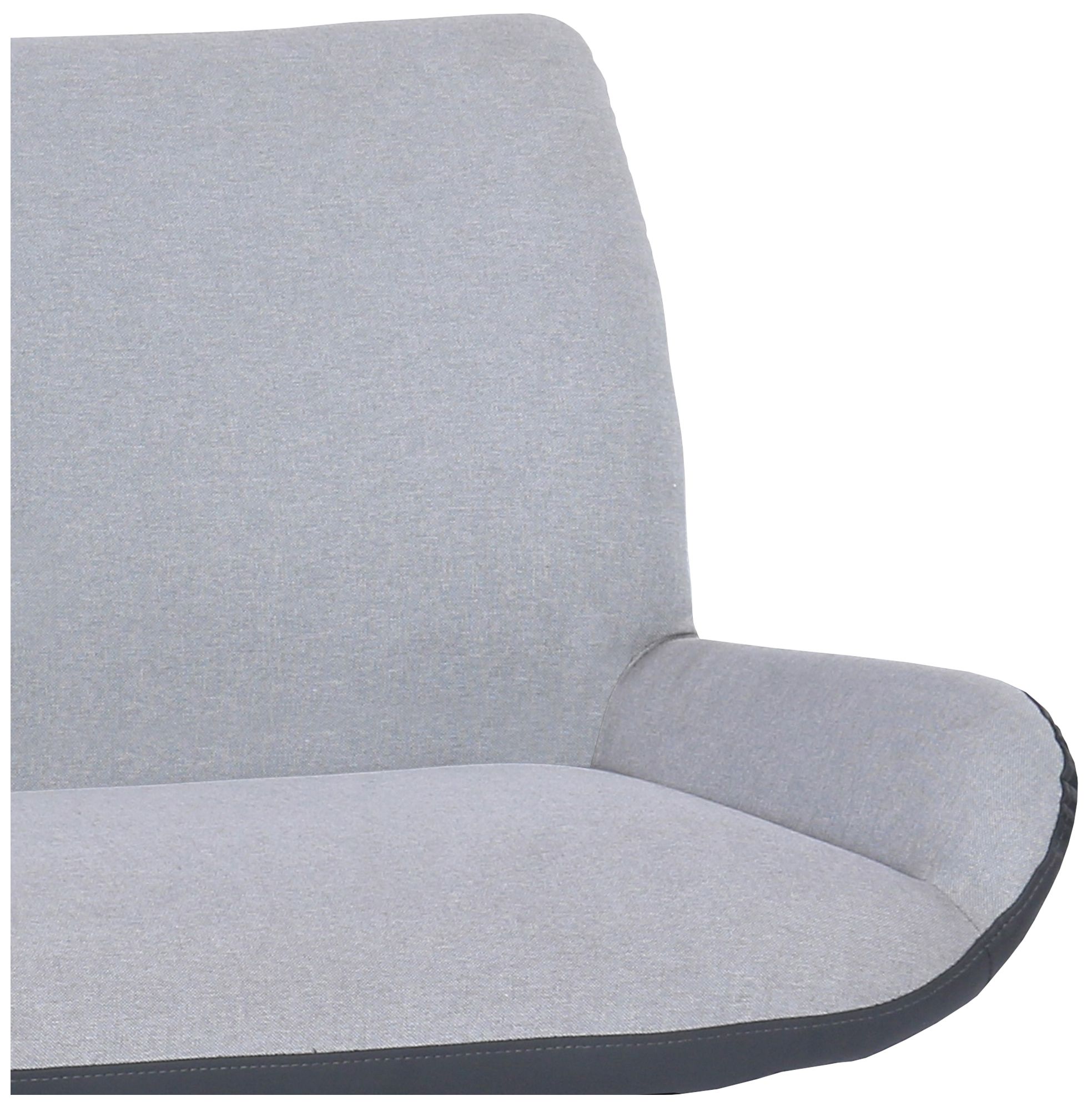 Image 4 Coronado 62.5 in. Wide Contemporary Bench in Gray Fabric With 4 Legs more views