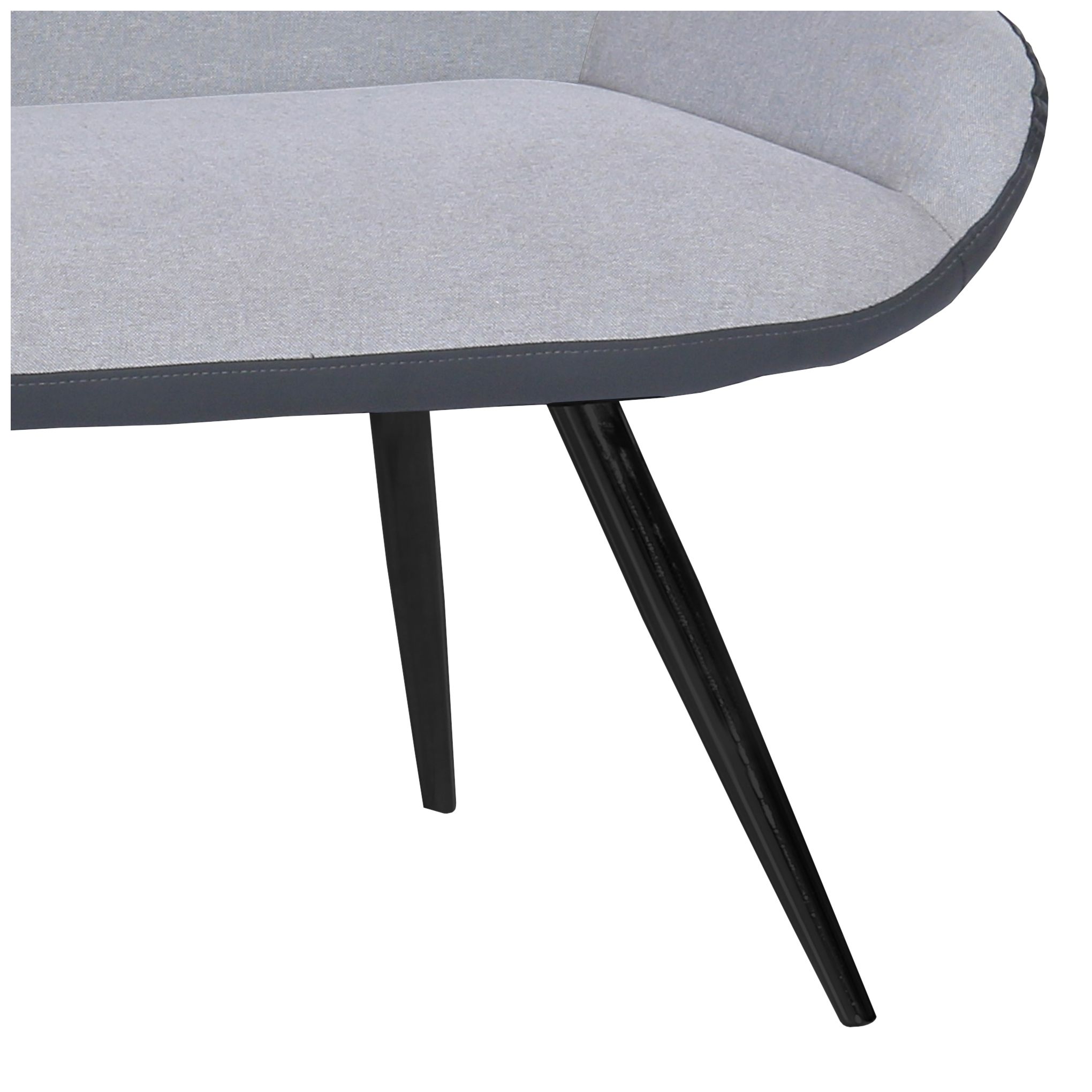 Image 6 Coronado 62.5 in. Wide Contemporary Bench in Gray Fabric With 4 Legs more views