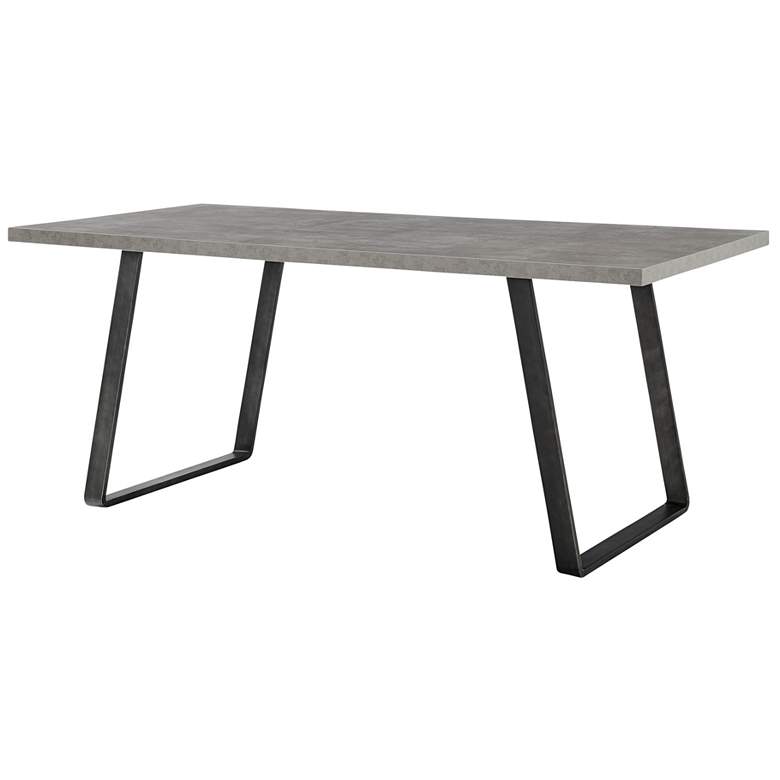 Image 1 Coronado 71 in. Dining Table in Gray Powder Coated Finish, Cement Gray Top
