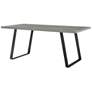 Coronado 71 in. Dining Table in Gray Powder Coated Finish, Cement Gray Top