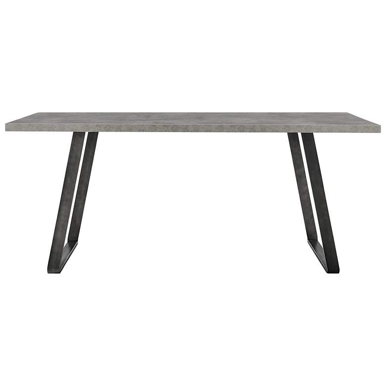Image 2 Coronado 71 in. Dining Table in Gray Powder Coated Finish, Cement Gray Top more views