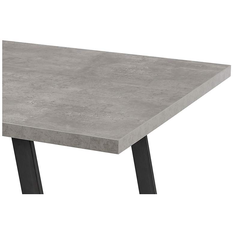 Image 3 Coronado 71 in. Dining Table in Gray Powder Coated Finish, Cement Gray Top more views