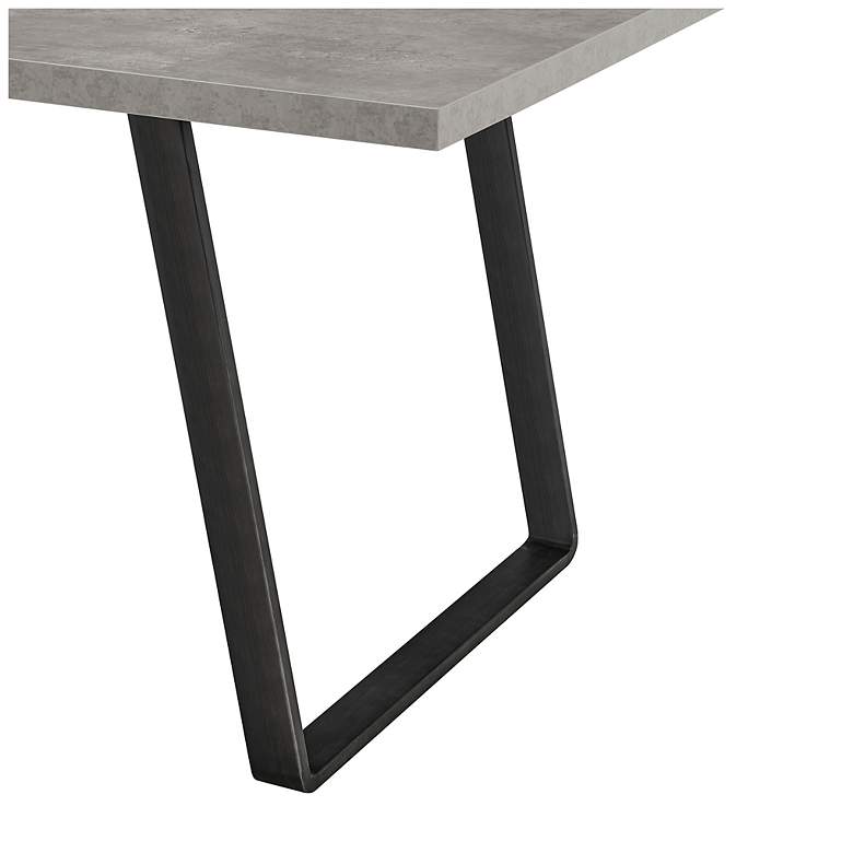 Image 4 Coronado 71 in. Dining Table in Gray Powder Coated Finish, Cement Gray Top more views