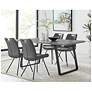 7_Coronado 71 in. Dining Table in Gray Powder Coated Finish, Cement Gray Top more views