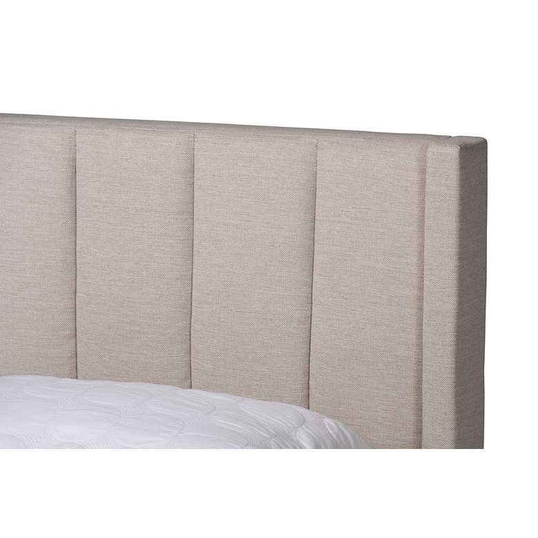 Image 3 Coronado Beige Tufted Fabric 3-Drawer Full Platform Bed more views