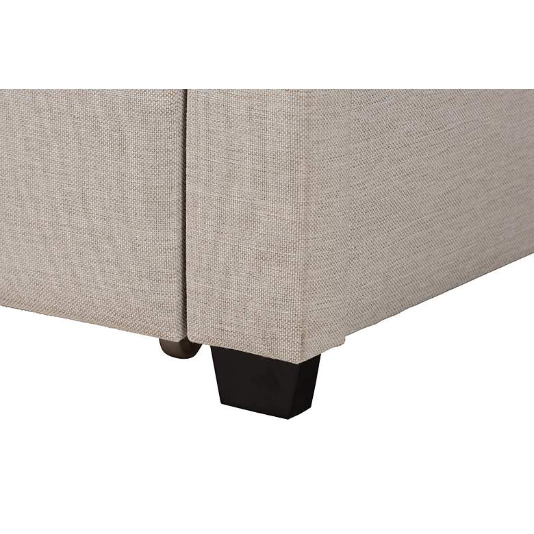 Image 5 Coronado Beige Tufted Fabric 3-Drawer Full Platform Bed more views