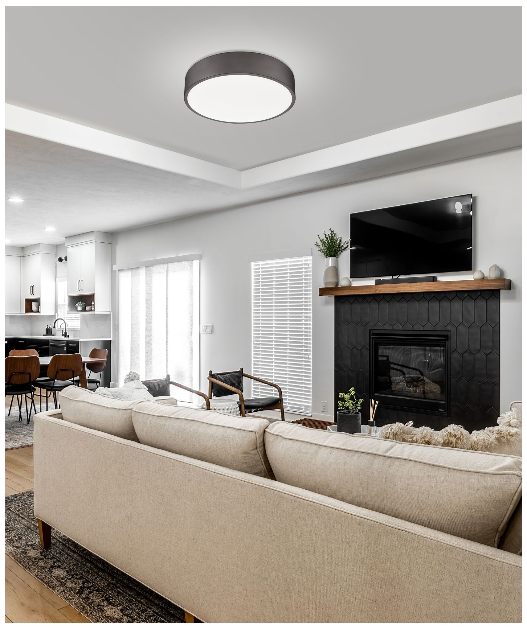 Image 5 Coronado by Z-Lite Bronze 20 inch 1 Light Flush Mount more views