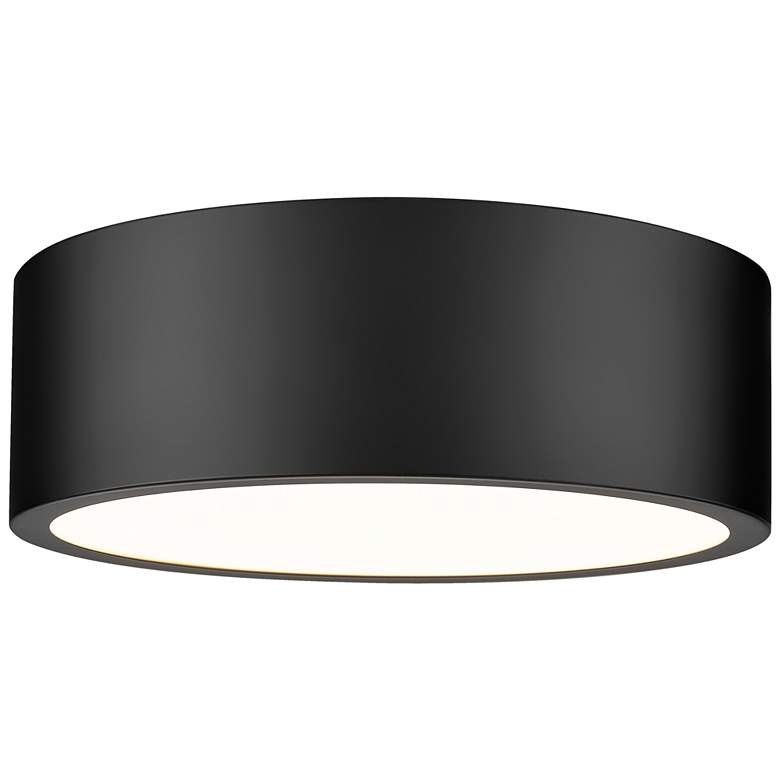Image 1 Coronado by Z-Lite Matte Black 12.25 inch 1 Light Flush Mount