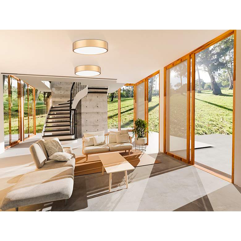 Image 3 Coronado by Z-Lite Modern Gold 16 inch 1 Light Flush Mount more views