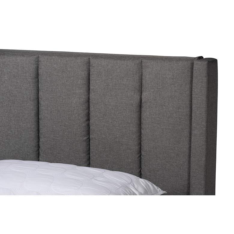 Image 3 Coronado Gray Tufted Fabric 3-Drawer Full Platform Bed more views