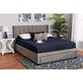 Coronado Gray Tufted Fabric 3-Drawer Full Platform Bed