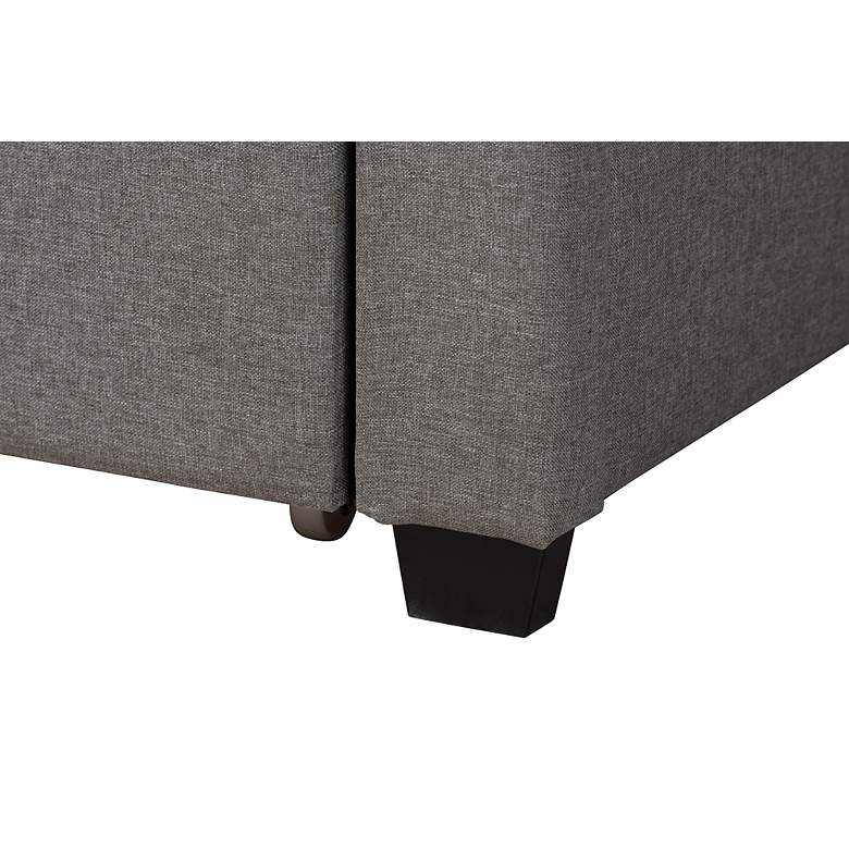 Image 5 Coronado Gray Tufted Fabric 3-Drawer Full Platform Bed more views
