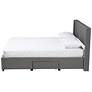 Coronado Gray Tufted Fabric 3-Drawer Full Platform Bed
