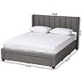 Coronado Gray Tufted Fabric 3-Drawer Full Platform Bed