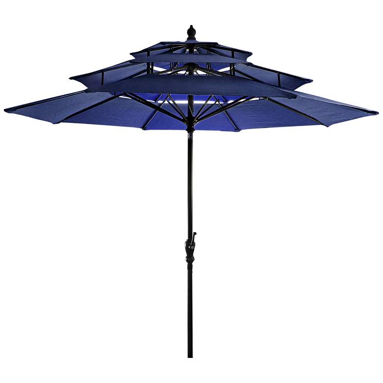 Image 1 Coronado Navy 9&#39; Steel 3-Tier Umbrella